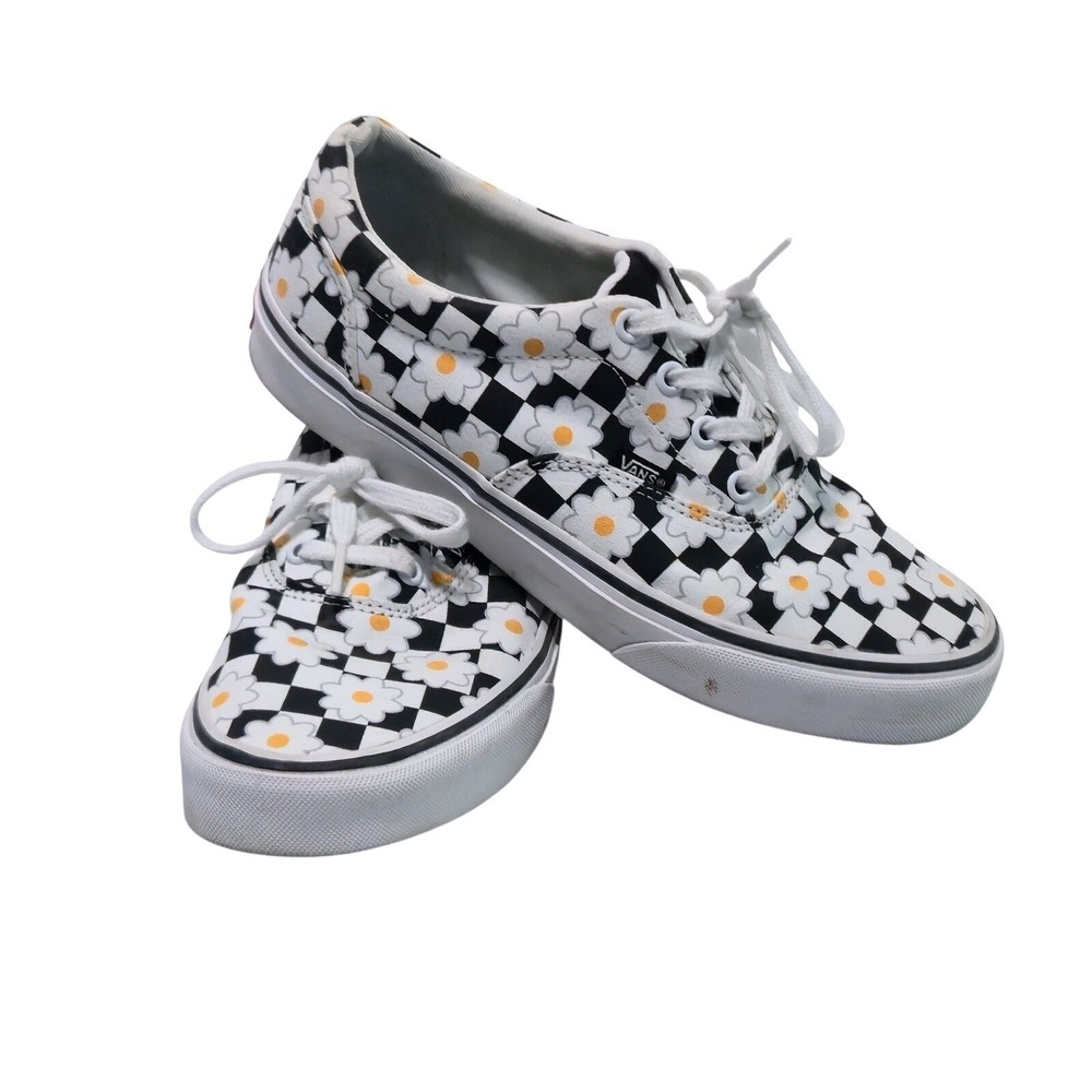 Vans Daisy Doheny Women's Lace Up Sneakers Shoes Checkerboard Floral Size 8.5
